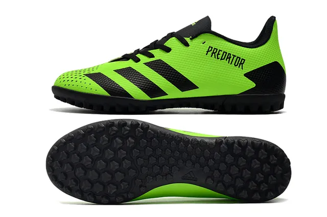 Adidas Predator أسود وأبيض Turf أحذية كرة القدم 6