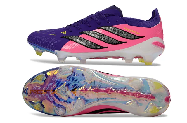 Adidas Predator Chaussures de football upper synthétique coupe basse semelle iridiscente transparente pour sol ferme 6