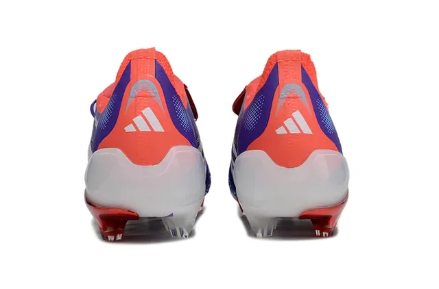 Adidas Predator Bottes de football basses sans lacets violet rouge système de fermeture à double sangle terrain ferme 4