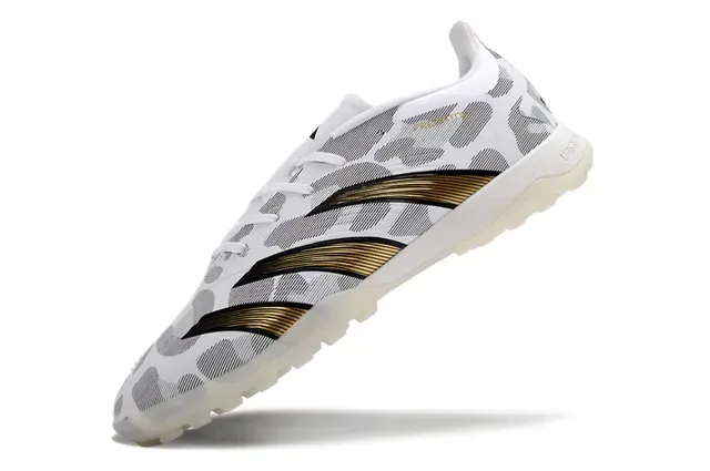Adidas Predator Blanc Or Bas Lacets Motif Supérieur Synthétique Turf Chaussures de Football 3