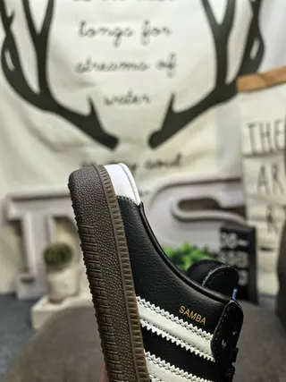Adidas Samba Tênis Lifestyle Preto Branco Goma 3