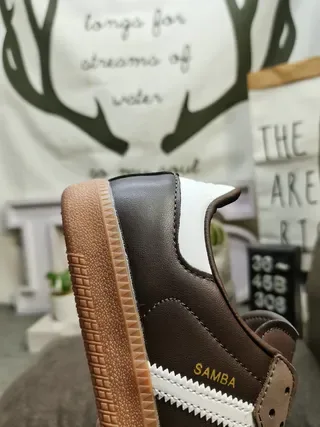 Adidas Samba Brown and White Lifestyle Sneakers 3