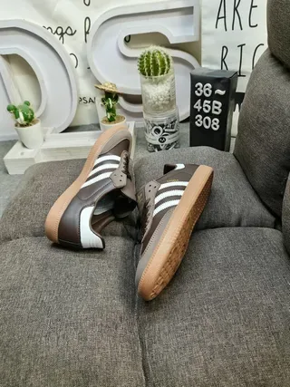 Adidas Samba Brown and White Lifestyle Sneakers 6