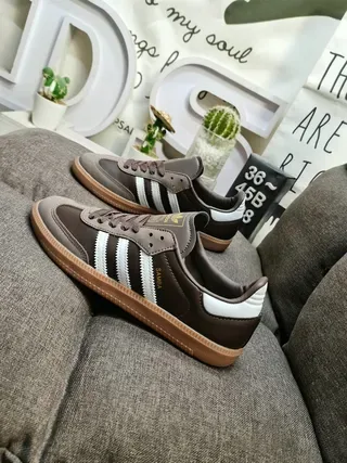 Adidas Samba Brown and White Lifestyle Sneakers 7