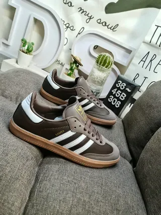 Adidas Samba Brown and White Lifestyle Sneakers 9