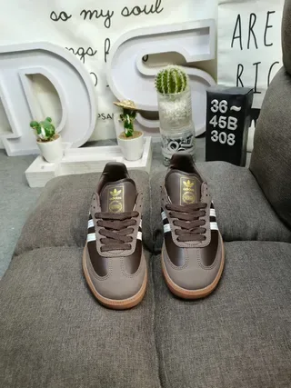 Adidas Samba Brown and White Lifestyle Sneakers 10