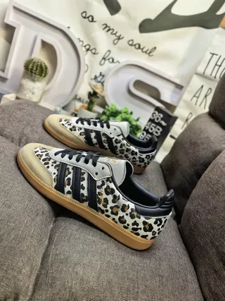 Adidas Samba 豹纹生活运动鞋 7