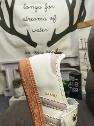 Adidas Samba Off-White Beige Correa scalloped Zapatillas lifestyle 3