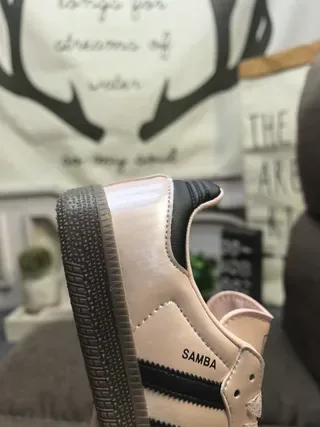 Adidas Samba Zapatillas Lifestyle Rosa pálido y negro 3