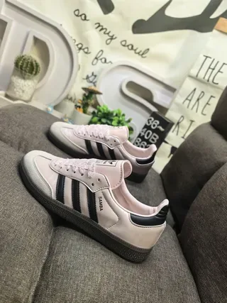 Adidas Samba Zapatillas Lifestyle Rosa pálido y negro 7