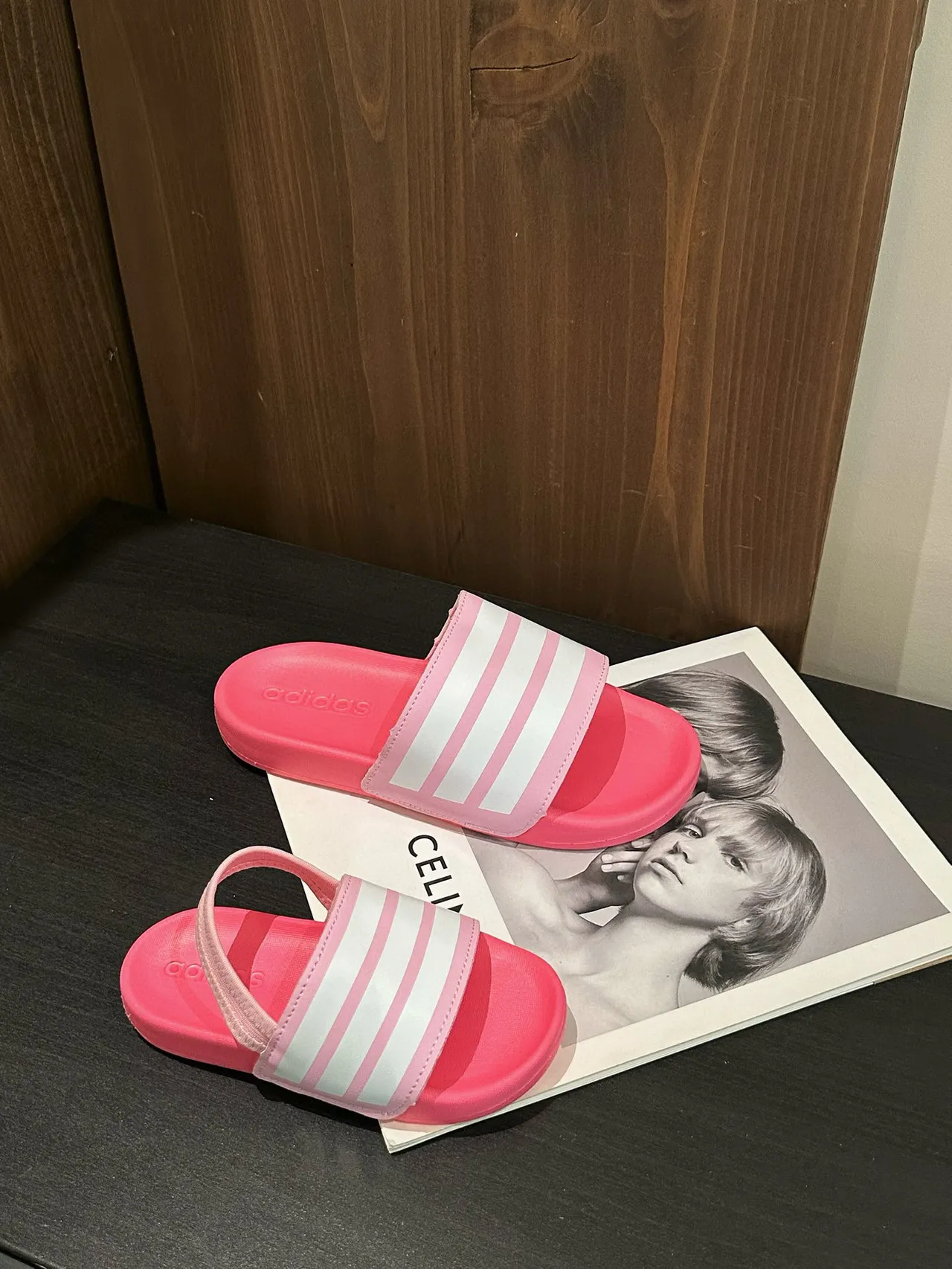 Adidas Slide Three-Stripe Strap Slippers 11