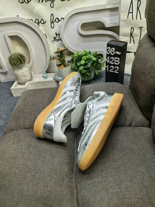 Adidas Spezial Gris Ante Rayas Blancas Suela de Goma Sneakers Lifestyle 6