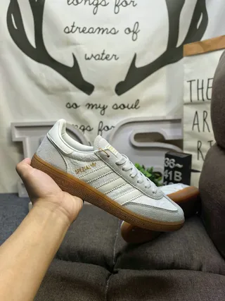 Adidas Spezial Gris Ante Rayas Blancas Suela de Goma Sneakers Lifestyle 15