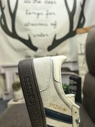 Adidas Spezial Cinza Claro e Azul Camurça Tênis Lifestyle 3