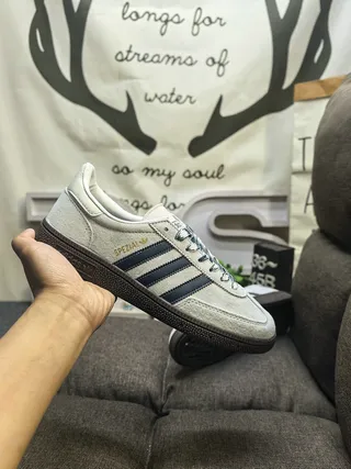 Adidas Spezial Cinza Claro e Azul Camurça Tênis Lifestyle 5