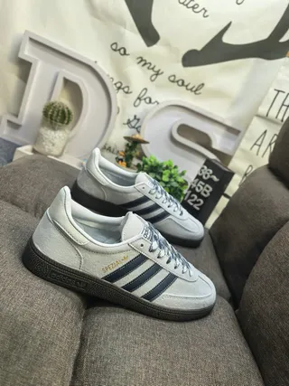 Adidas Spezial Cinza Claro e Azul Camurça Tênis Lifestyle 9