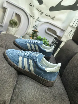 Adidas Spezial Cinza Claro e Azul Camurça Tênis Lifestyle 17