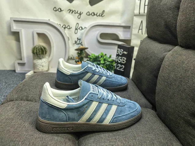 Adidas Spezial Cinza Claro e Azul Camurça Tênis Lifestyle 21
