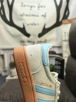 Adidas Spezial Cinza Claro e Azul Camurça Tênis Lifestyle 23