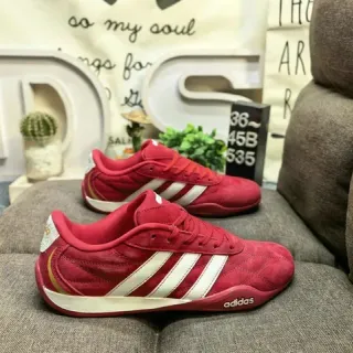 Adidas Spezial Red and White Suede Lifestyle Sneakers