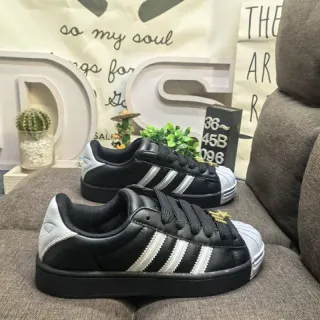 Adidas Superstar أسود فضي حذاء رياضي نمط حياة