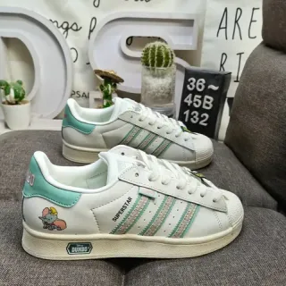 Adidas Superstar Dumbo Collaboration Off-White Mint Green سنيكرز لايف ستايل