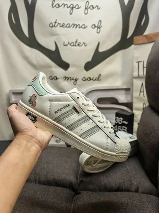 Adidas Superstar Dumbo Collaboration Zapatillas Lifestyle Blancos y Verde Menta 5