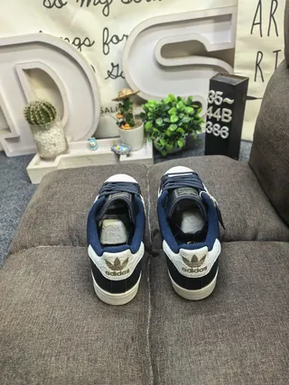 Adidas Superstar أزرق بحري وأبيض حذاء رياضي أسلوب حياة 8