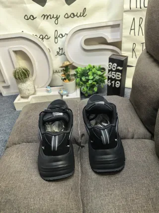 Adidas Chaussures Lifestyle Blancs Noirs Semelle Épaisse Trois Rayures Cage 18