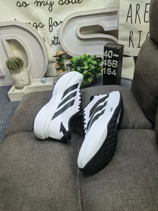 Adidas White Black Lightweight Mesh Upper Lifestyle Sneakers 6