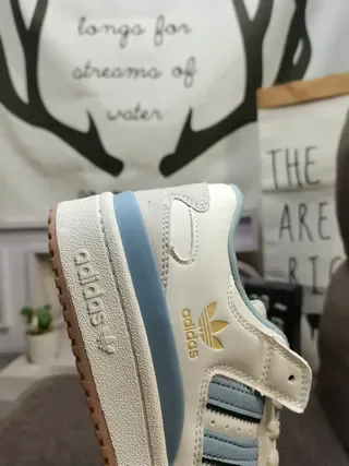 Adidas Branco Azul Low-Top Cupsole Tênis Lifestyle 3