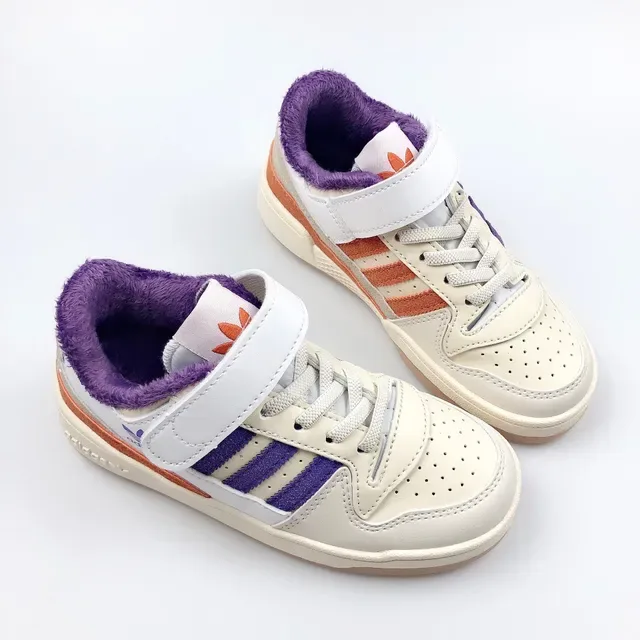 Adidas 白粉低帮魔术贴叠穿生活运动鞋 7