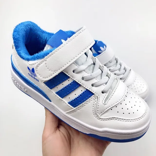 Adidas 白粉低帮魔术贴叠穿生活运动鞋 14