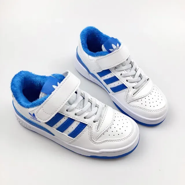 Adidas 白粉低帮魔术贴叠穿生活运动鞋 15
