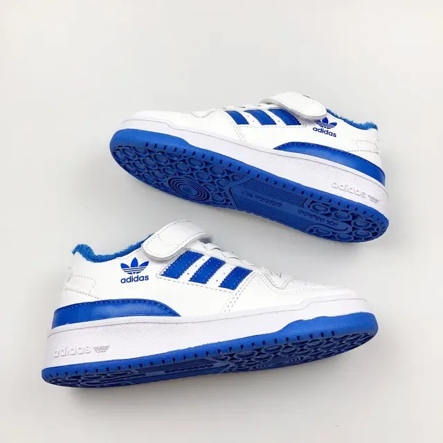 Adidas 白粉低帮魔术贴叠穿生活运动鞋 16