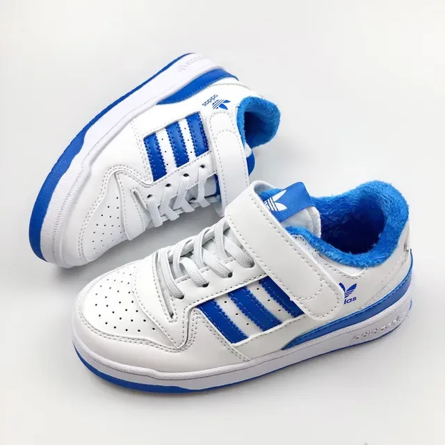 Adidas 白粉低帮魔术贴叠穿生活运动鞋 18