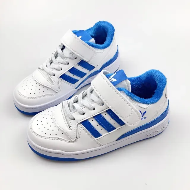 Adidas 白粉低帮魔术贴叠穿生活运动鞋 19