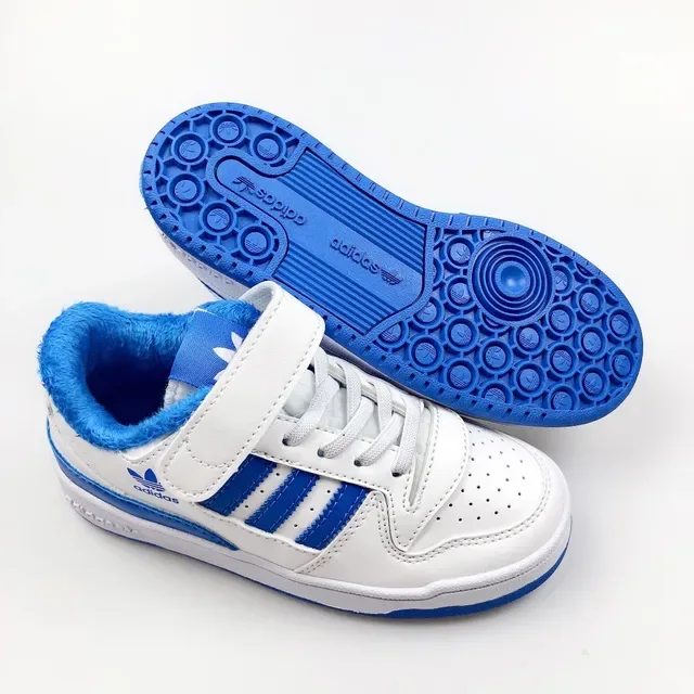 Adidas 白粉低帮魔术贴叠穿生活运动鞋 20