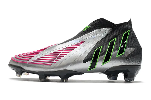 Adidas X Speedflow أسود فضي أخضر نيون وردي أرض صلبة أحذية كرة القدم 5