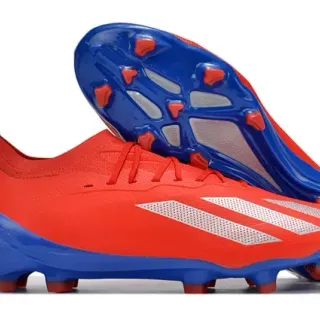 Adidas X Speedportal Rojo y Azul Zapatos de Fútbol para Tierra Firme