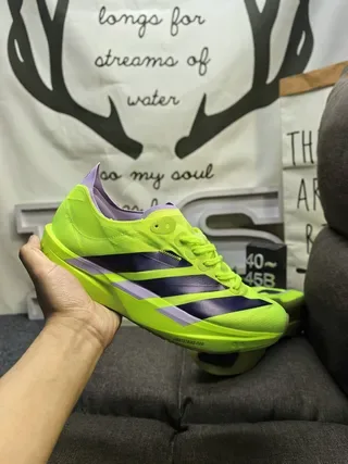 Adidas Tênis Lifestyle Amarelo Roxo Neón Verde Lima Listras Acentuadas 5
