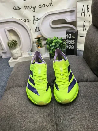 Adidas Tênis Lifestyle Amarelo Roxo Neón Verde Lima Listras Acentuadas 10
