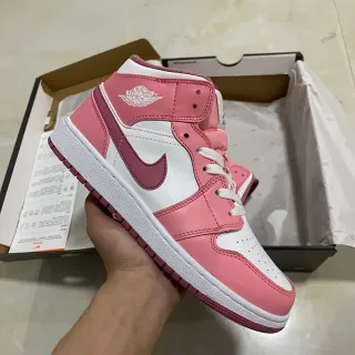 Air Jordan 1 High Tênis de Basquete Rosa e Branco