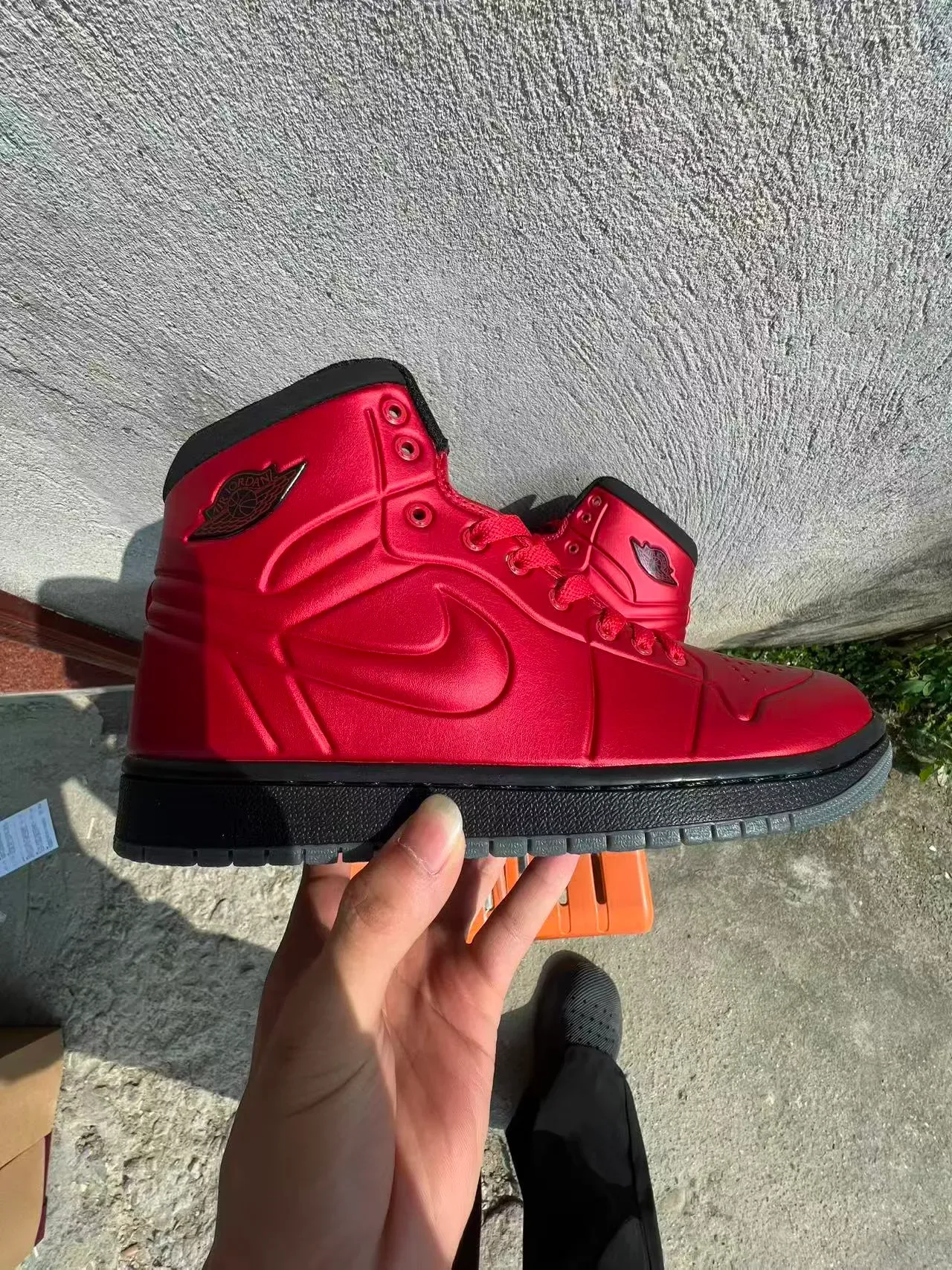 Air Jordan 1 High Red and Black Basketball Shoes 7