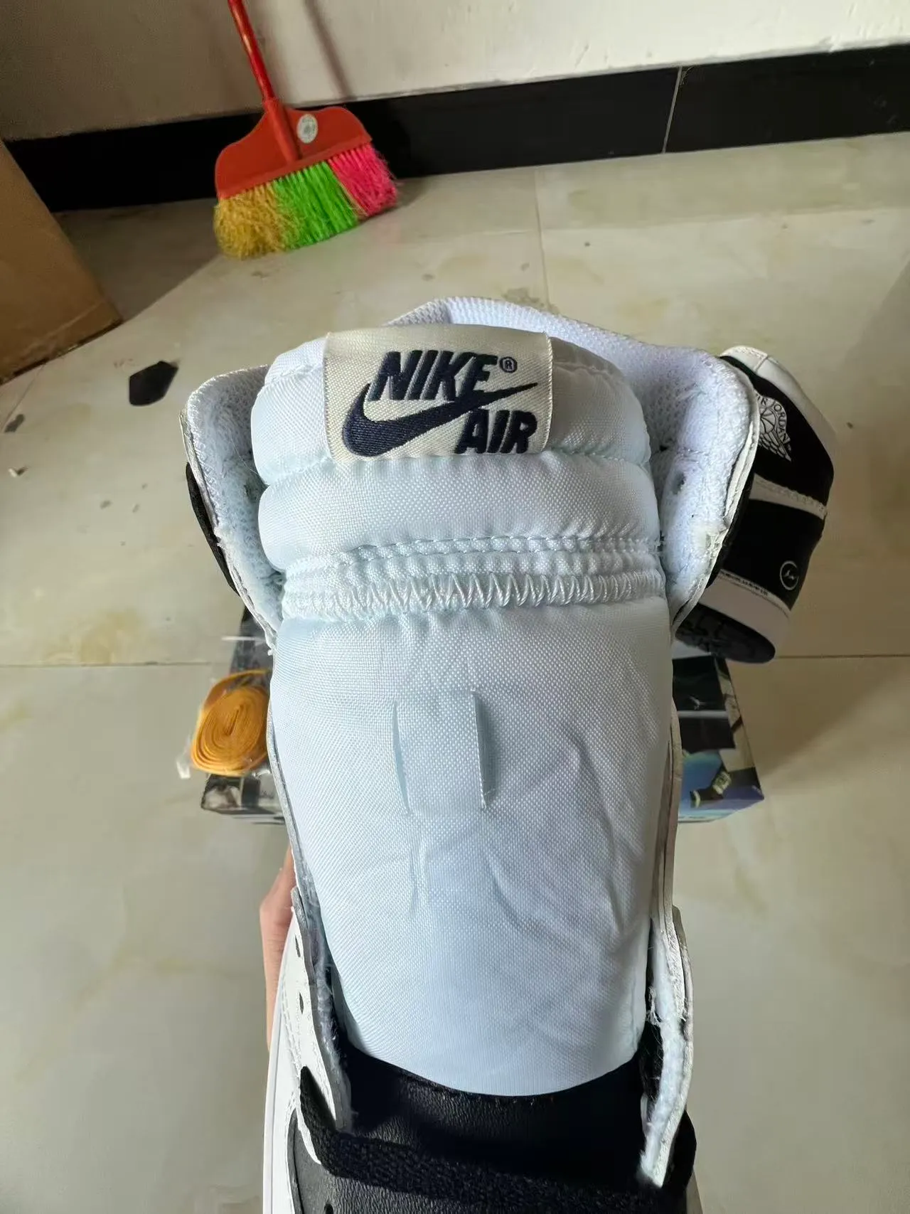 Air Jordan 1 High tênis de basquete branco e preto 4