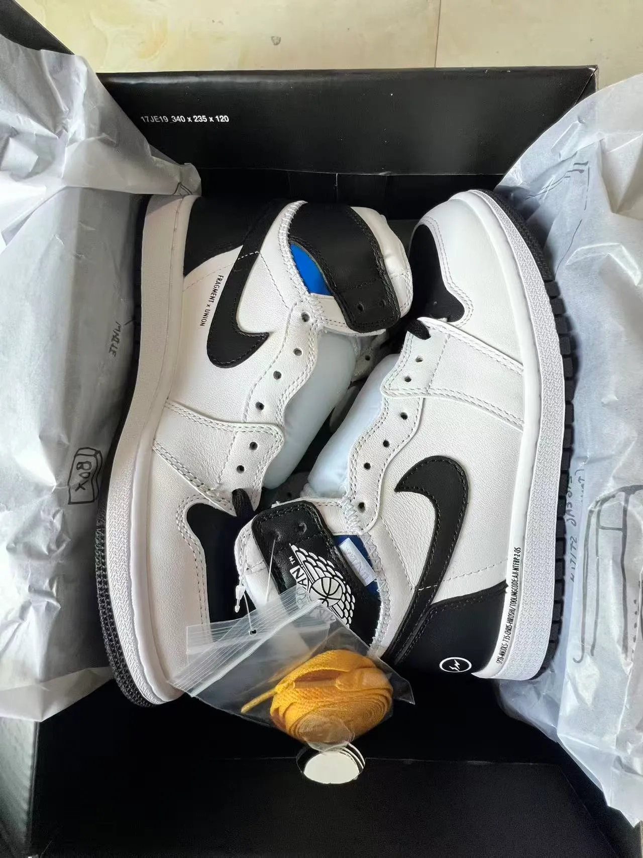 Air Jordan 1 High tênis de basquete branco e preto 9