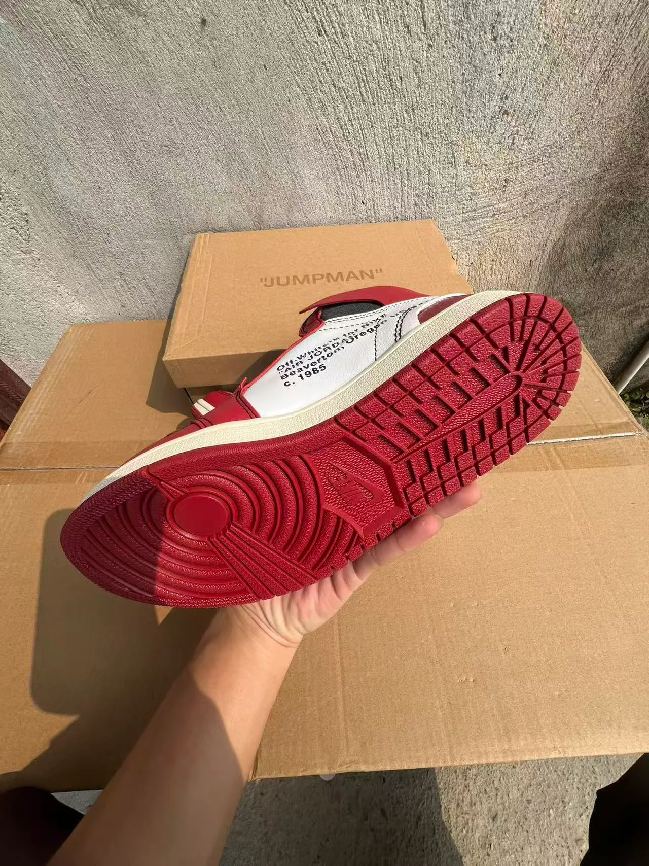 Air Jordan 1 Off-White x Nike 'University Red' Zapatillas de baloncesto deconstruidas 6