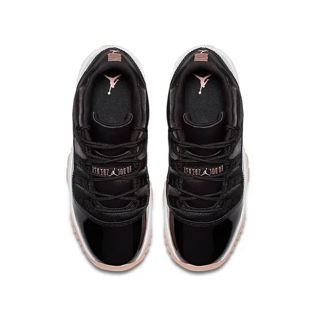 Air Jordan 11 Negro Blanco Melocotón Zapatos de Baloncesto 4