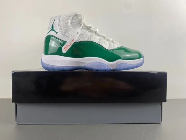 Air Jordan 11 Emerald Green Patent Leather 篮球鞋 14