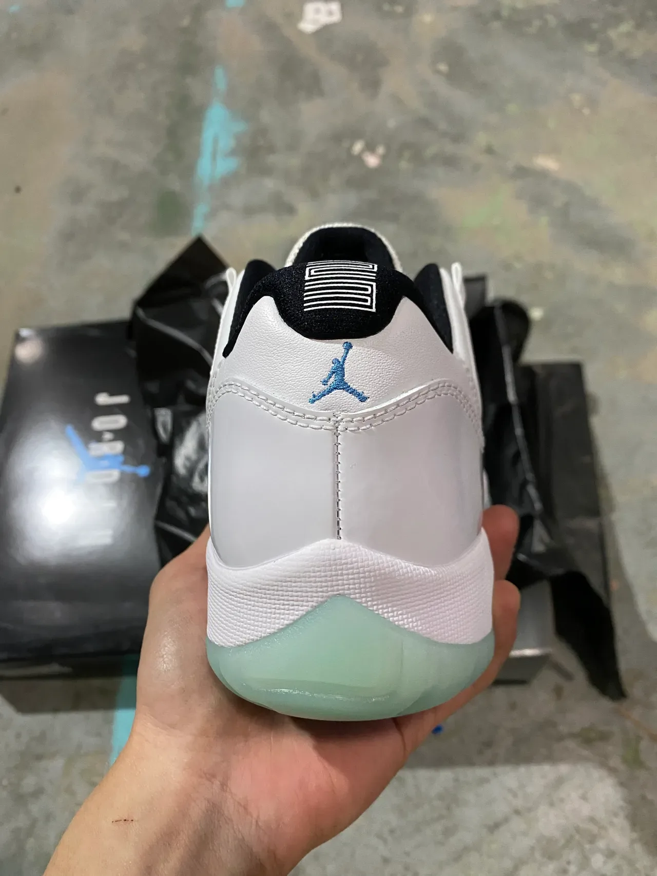 Air Jordan 11 White Mint Green Basketball Shoes 6